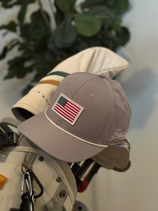 Light Gray FADE USA Snapback