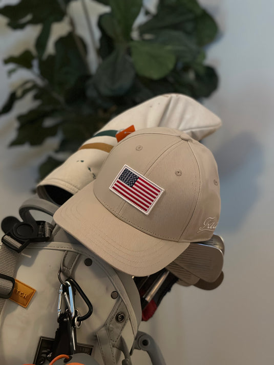 Light Sand FADE USA Snapback